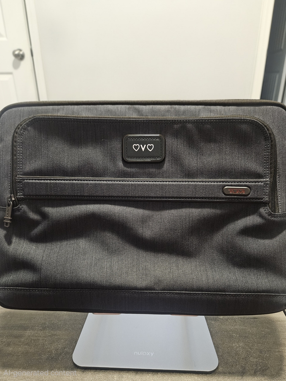Tumi Earl Grey Nylon Men’s Laptop Brief with Front Zip Pocket